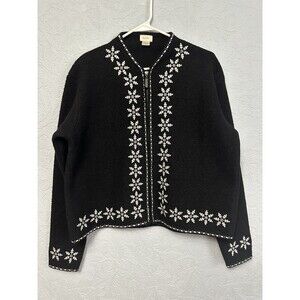 Alps Size XL Snowflake Full Zip Cardigan K12